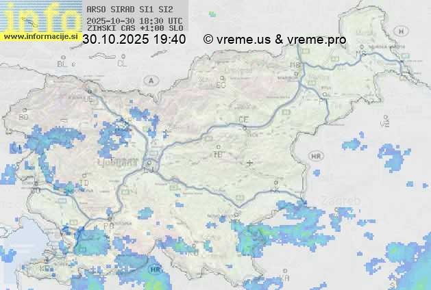 Radarska karta padavin