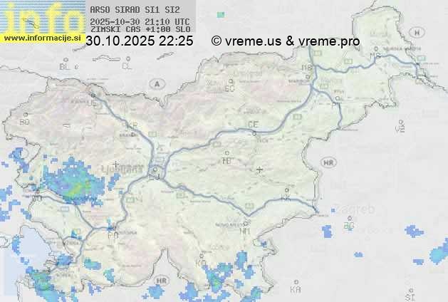 Radarska karta padavin