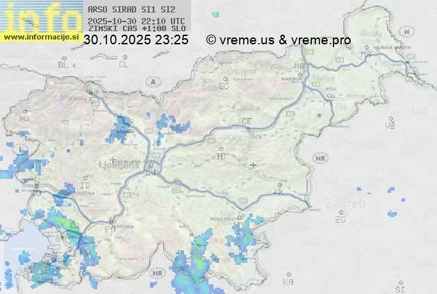 Radarska karta padavin