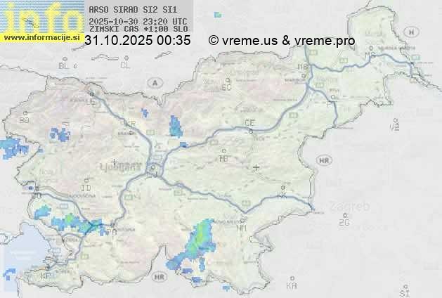 Radarska karta padavin