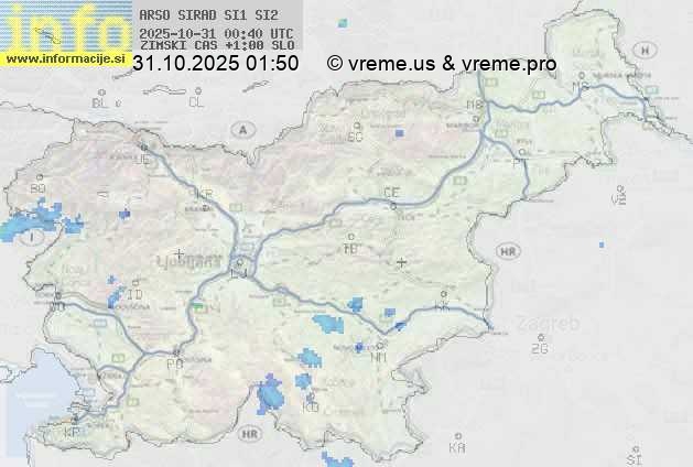 Radarska karta padavin