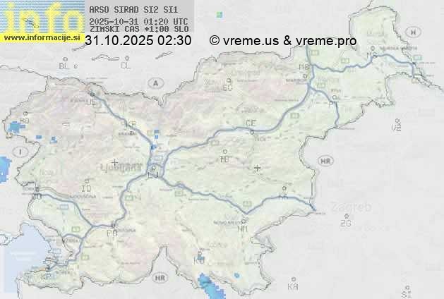 Radarska karta padavin