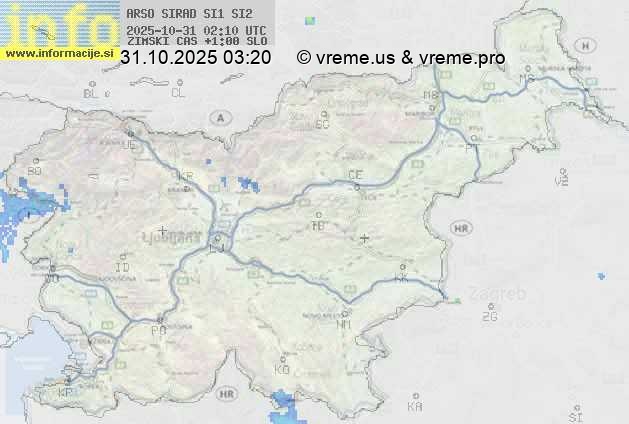 Radarska karta padavin