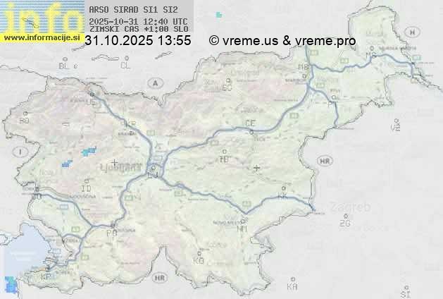 Radarska karta padavin