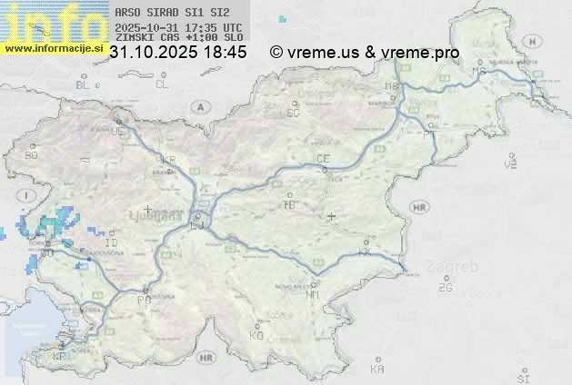 Radarska karta padavin