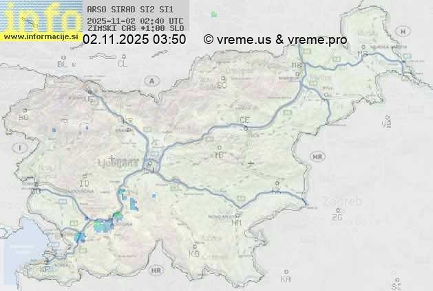 Radarska karta padavin