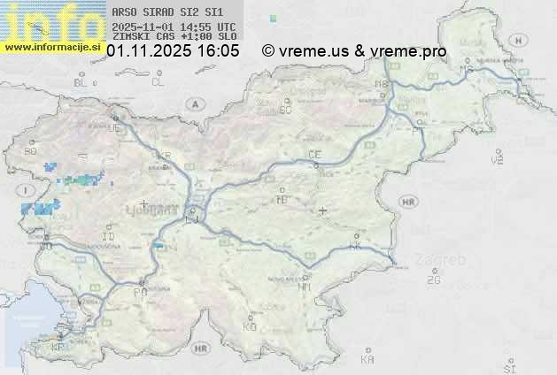 Radarska karta padavin