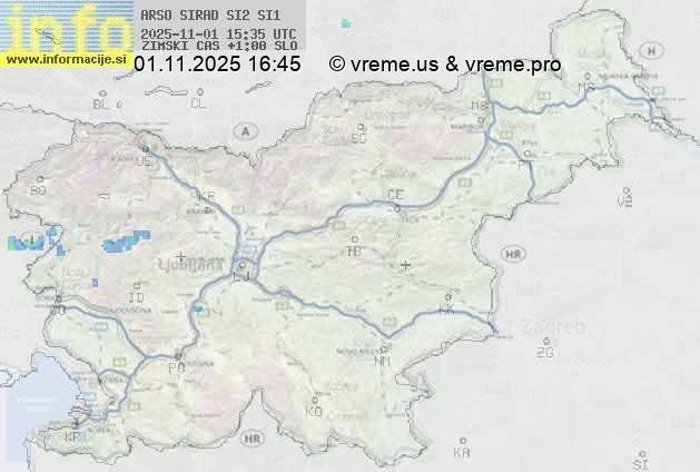 Radarska karta padavin