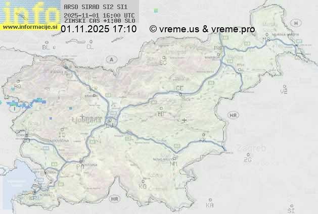 Radarska karta padavin