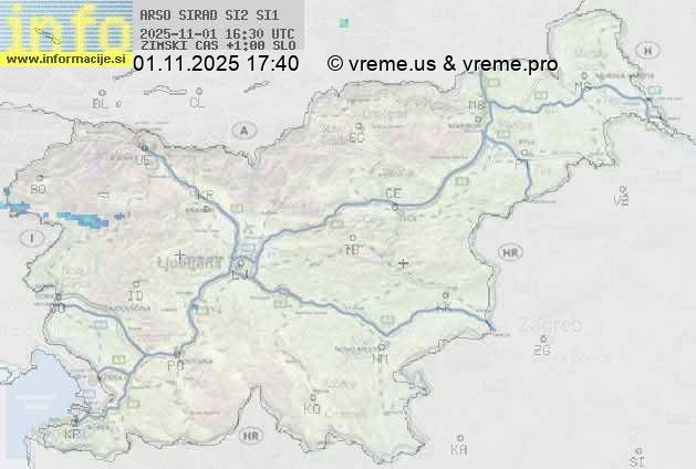 Radarska karta padavin