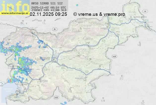 Radarska karta padavin