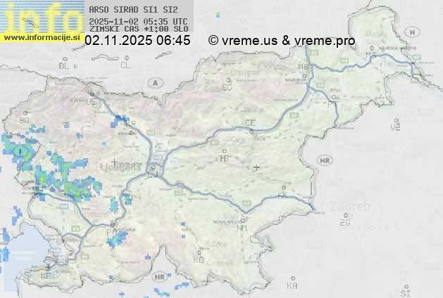 Radarska karta padavin