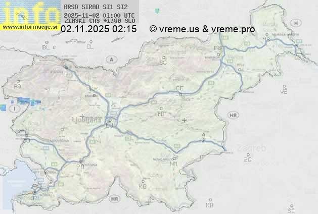 Radarska karta padavin