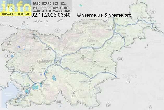 Radarska karta padavin