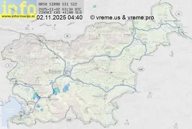 Radarska karta padavin
