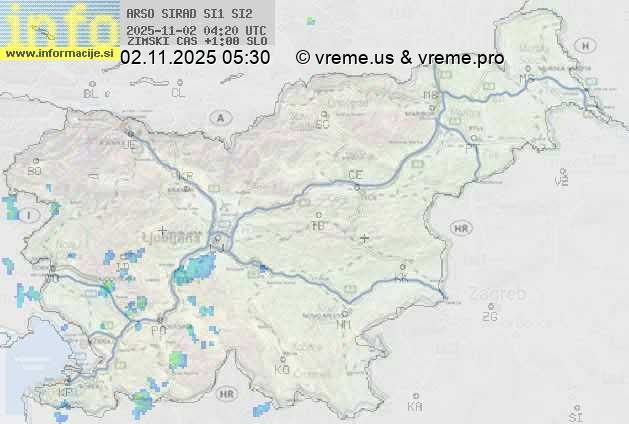 Radarska karta padavin