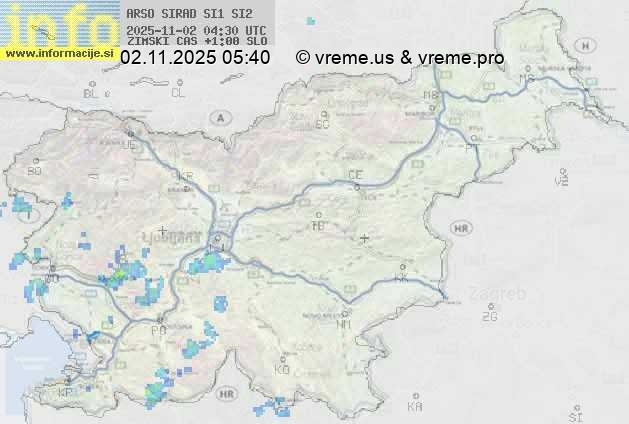 Radarska karta padavin