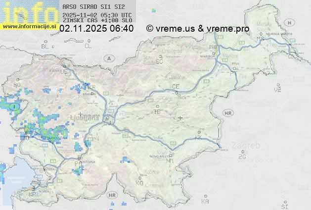 Radarska karta padavin