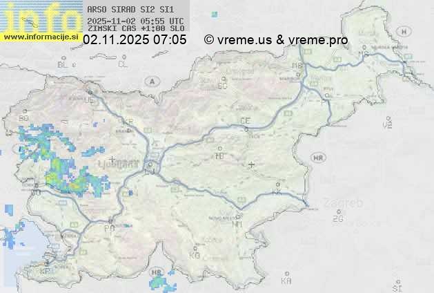 Radarska karta padavin