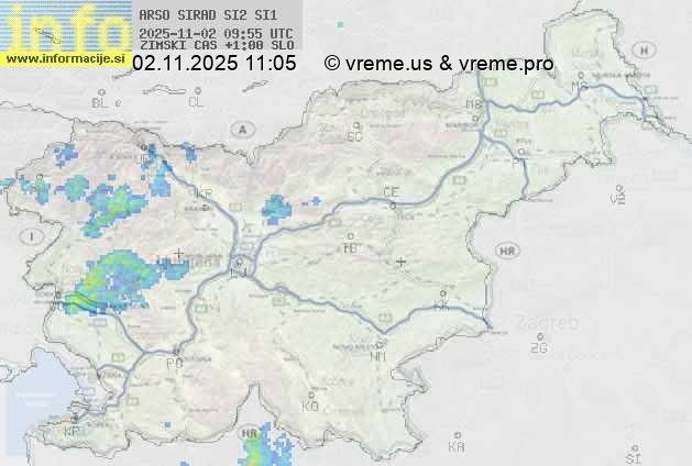 Radarska karta padavin