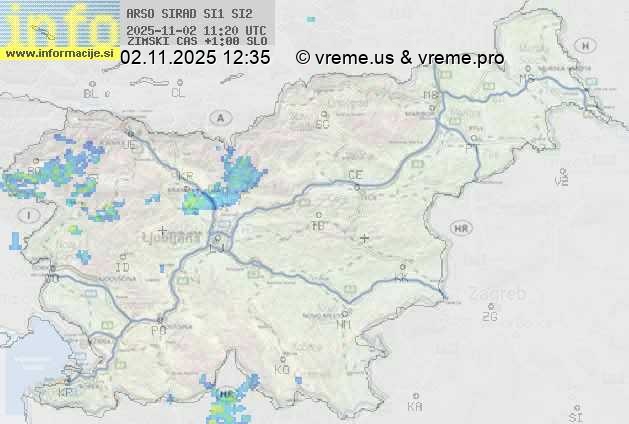 Radarska karta padavin