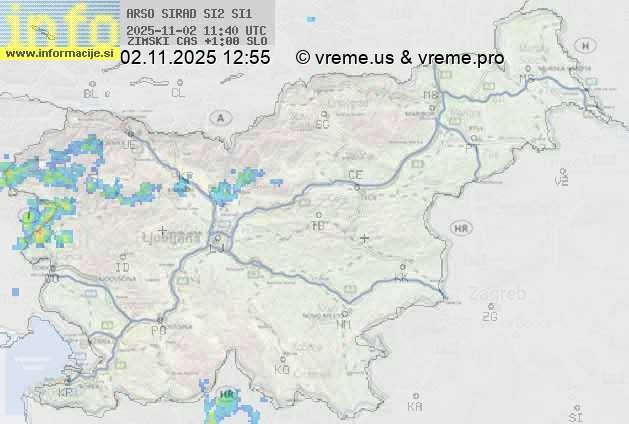 Radarska karta padavin