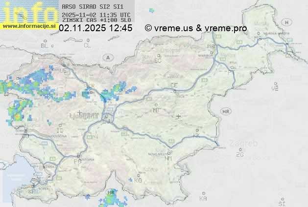 Radarska karta padavin