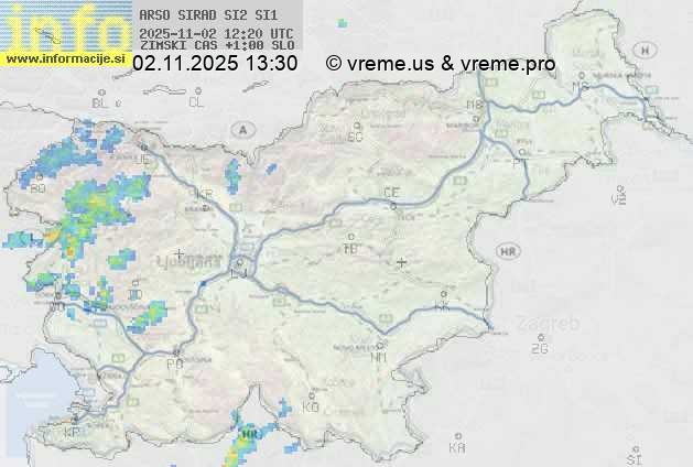 Radarska karta padavin