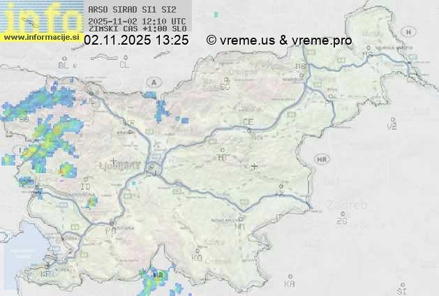 Radarska karta padavin