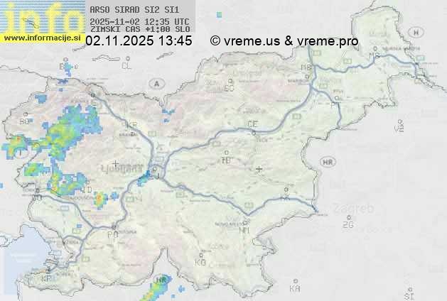 Radarska karta padavin