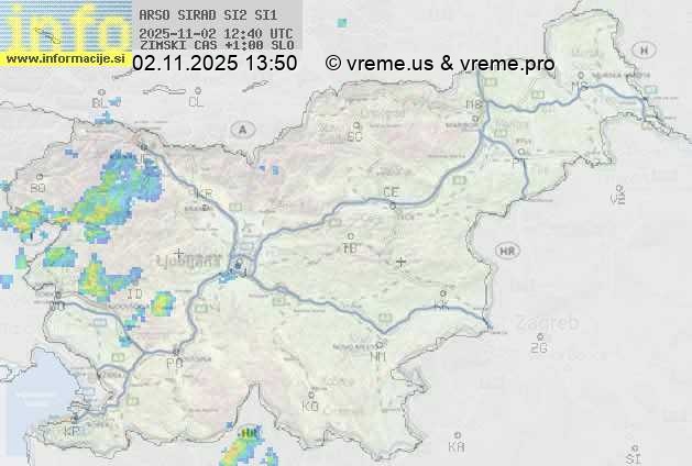 Radarska karta padavin