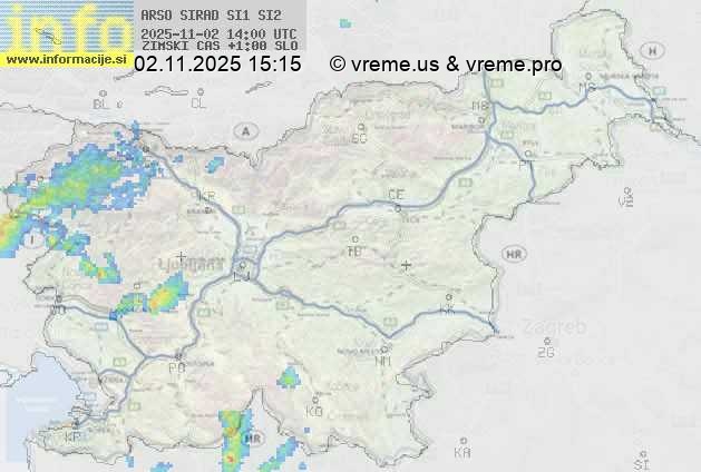 Radarska karta padavin