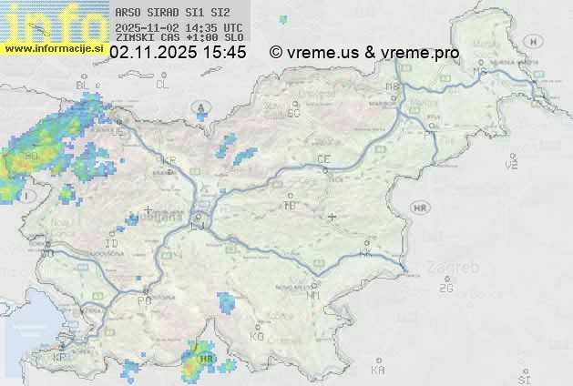 Radarska karta padavin