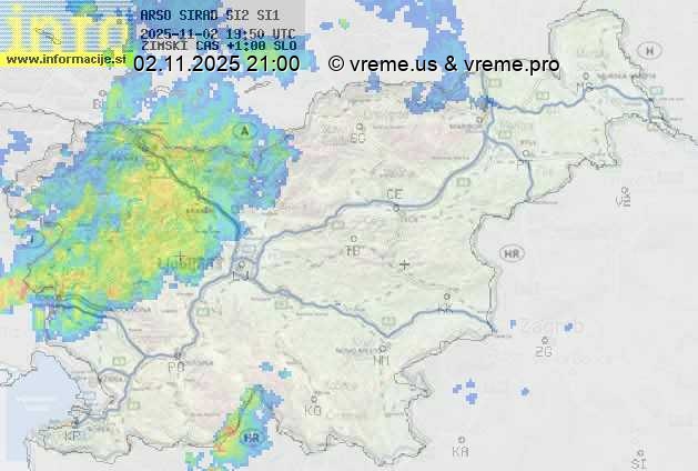 Radarska karta padavin