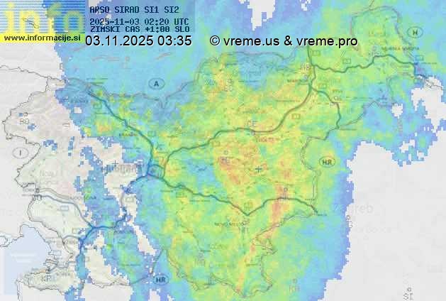 Radarska karta padavin