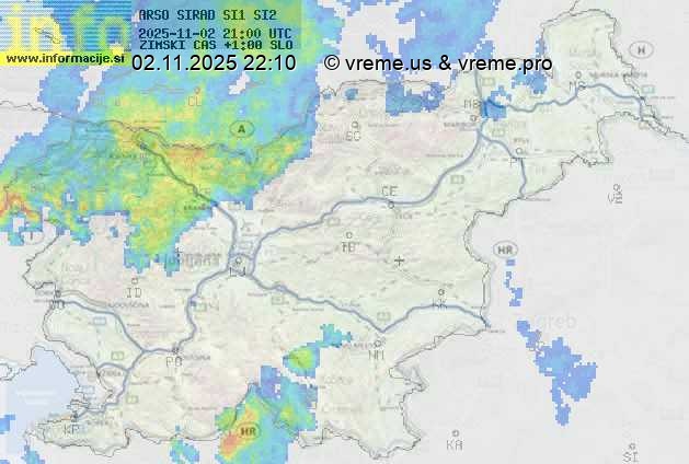Radarska karta padavin