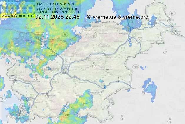 Radarska karta padavin