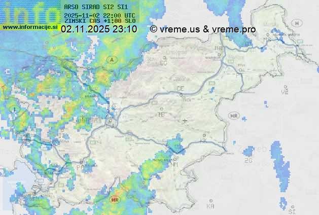 Radarska karta padavin