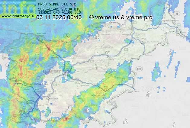 Radarska karta padavin