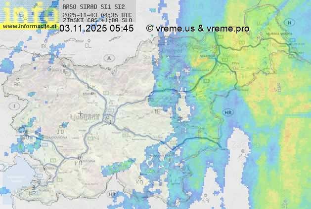Radarska karta padavin