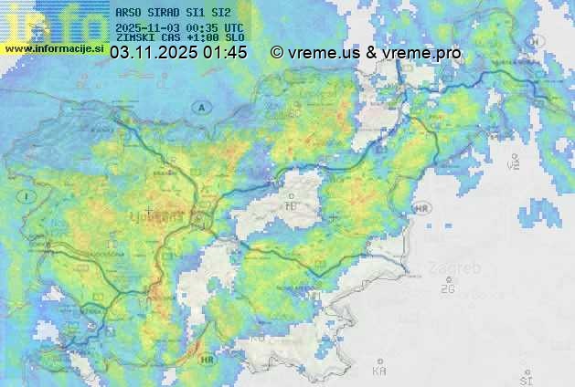 Radarska karta padavin