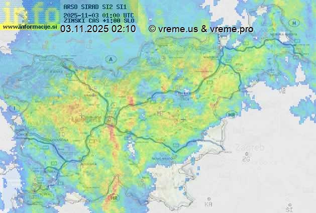 Radarska karta padavin