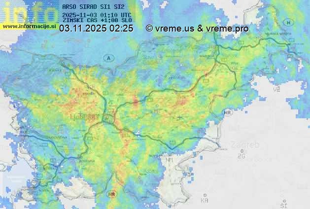 Radarska karta padavin