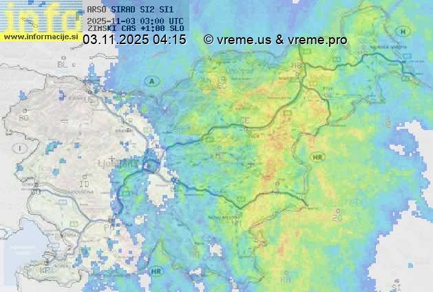 Radarska karta padavin
