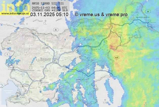 Radarska karta padavin