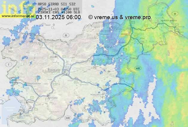 Radarska karta padavin