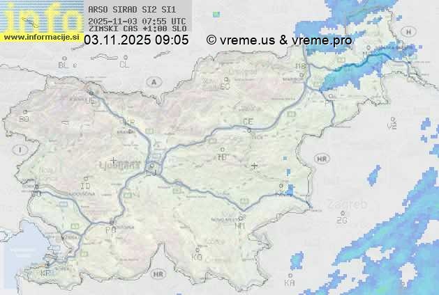 Radarska karta padavin