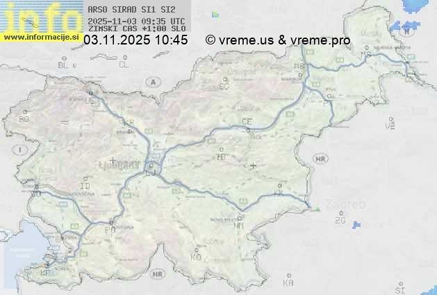 Radarska karta padavin