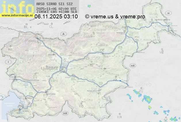 Radarska karta padavin