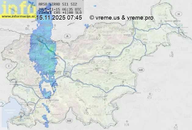 Radarska karta padavin